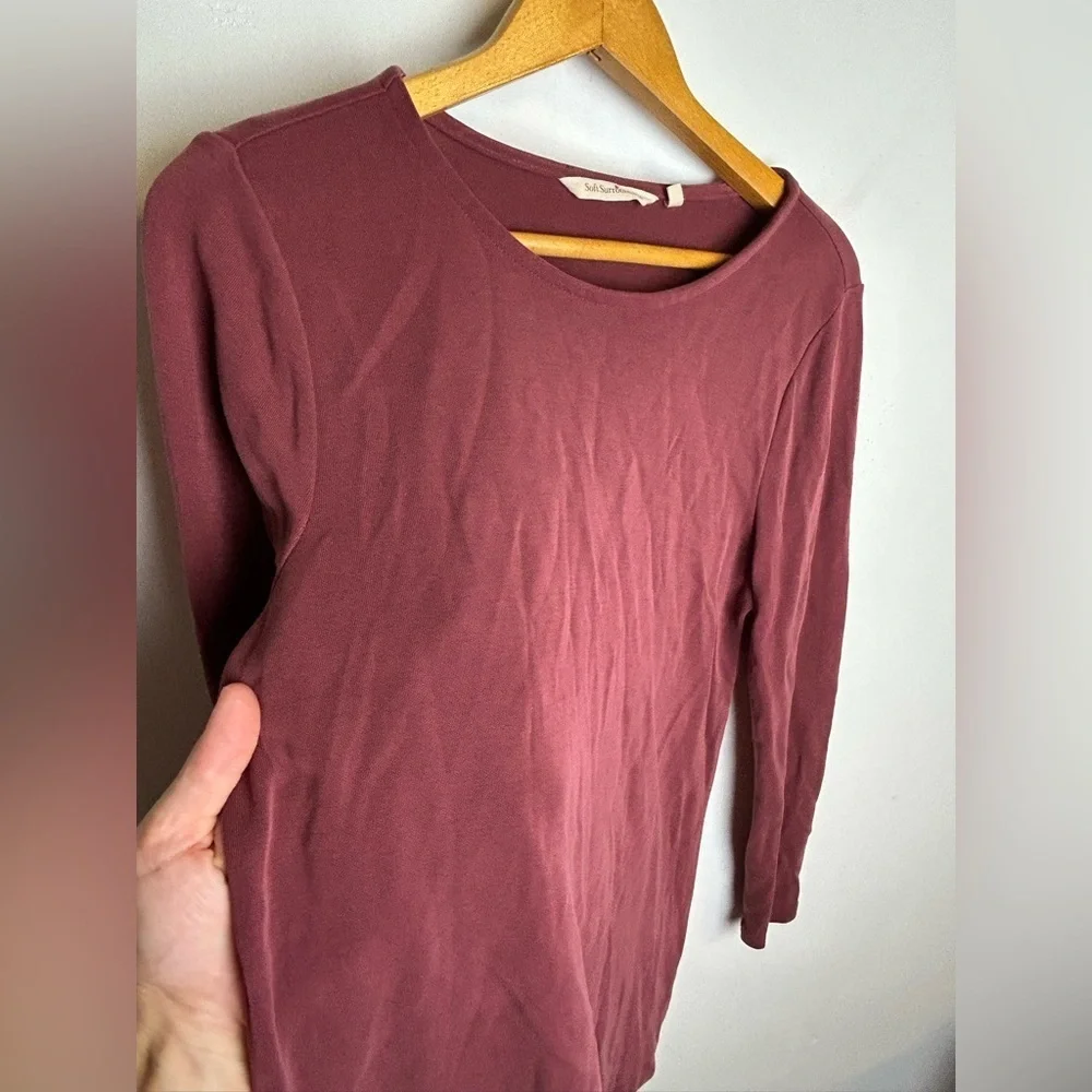 Soft‎ surroundings Burgundy outfit set Pants XS  Top S Old Money Comfortable